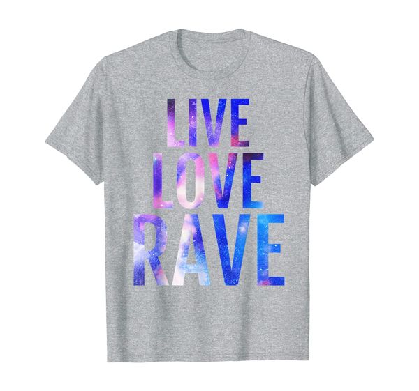 

live love rave techno electro raver edm clubbing festival t-shirt, White;black