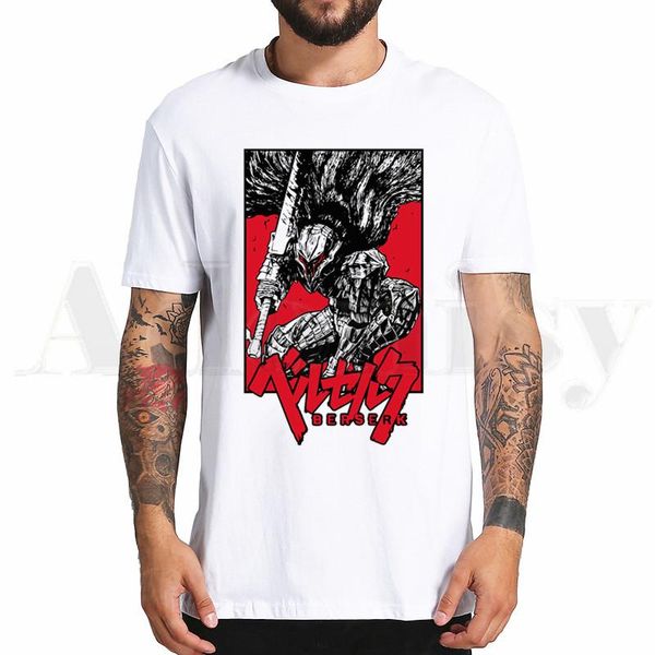 

men's t-shirts berserk guts manga swordsman gatsu sacrifice zodd t shirts short sleeves shirt tees t-shirt tshirt men fashion, White;black