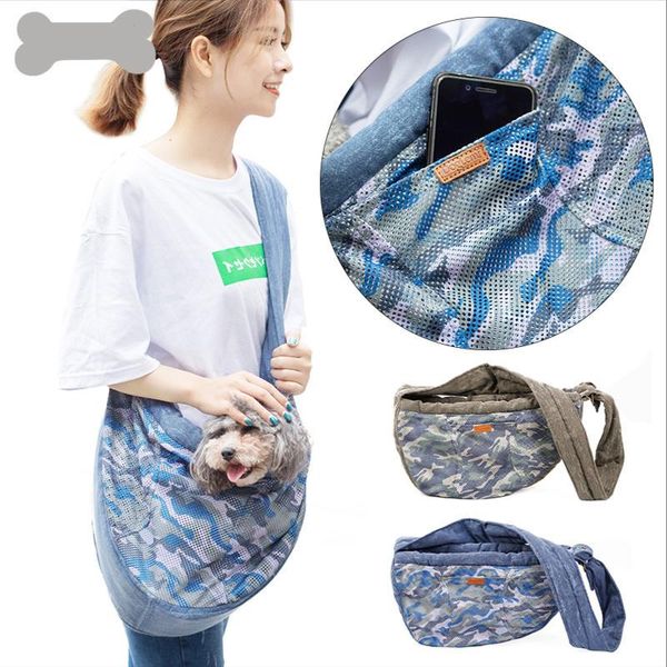 

dog car seat covers pet cat outing carrying bag camouflage mesh breathable shoulder messenger puppy portable supplies