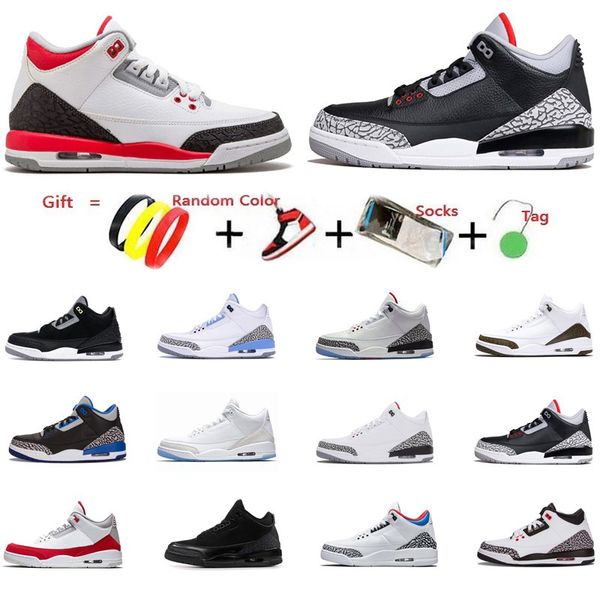 

high 3s 3 basketball shoes university blue white oero sail union noir fire red bred black cat metallic purple green sneakers what the women