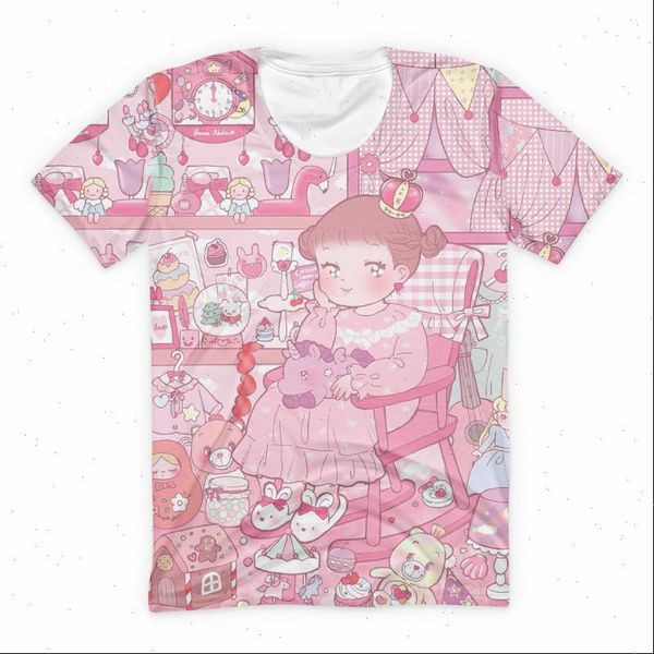 

baby princess pink harajuku fashion womens t shirt clothes summer short sleeve amp tees casual female shirts, White