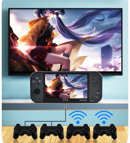 

new retro handheld game console arcade game player support 2.4g wireless gamepad hd output video for gba/nes 34200 games