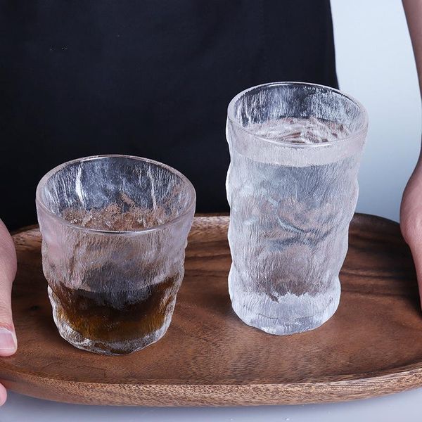 

wine glasses creative rock cup leadcrystal high temperature resistance whiskey glass for rum bourbon irish whisky or mixed drink