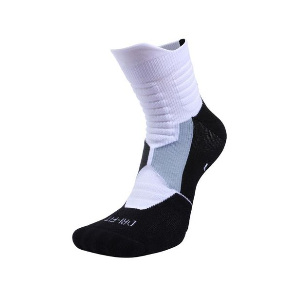 

sports socks professional cotton breathable towel deodorant compression basketball fitness outdoor protective cycling sock, Black