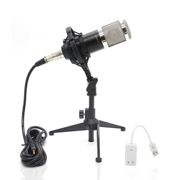 

microphones professional bm-800 studio live streaming broadcasting recording condenser microphone sound card triangle bracket kit