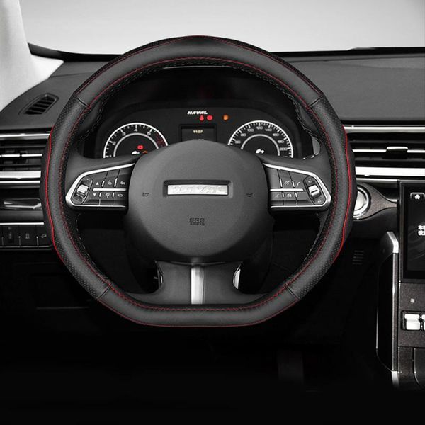 

steering wheel covers custom car cover shell skid proof leather for haval f7 jolion 2021car accessories interior