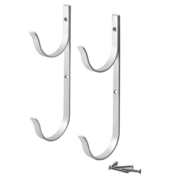 

pool & accessories 2pcs telescoping pole hook portable vacuum hoses leaf rakes aluminum alloy multipurpose organizer swimming hanger