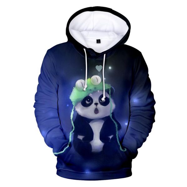 

men's hoodies & sweatshirts latest 3d animal panda hoodie and women's street sweatshirt harajuku hood children's boys girls&#, Black