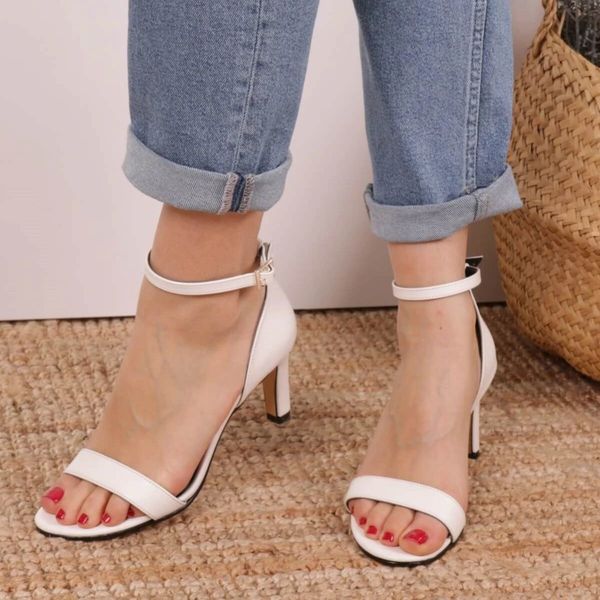 

carrie single white band sandals n86n, Black