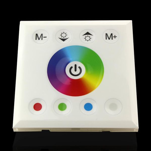 

5pcs white/black glass touch panel colorful led mi light controller dc12v -24v 4 channel for led strip wall switches home lights