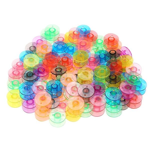 

diamond painting 100pcs household sewing machine bobbins plastic colorful empty spool for accessories