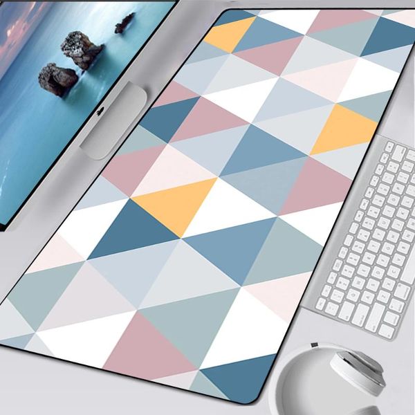 

mouse pads & wrist rests large gaming pad computer mousepad gamer mat lapmausepad vintage geometric triangle design keyboard desk