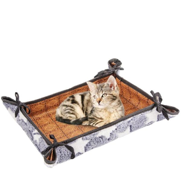 

cat beds & furniture double side pet mat dog nest four seasons summer warm bed cage litter