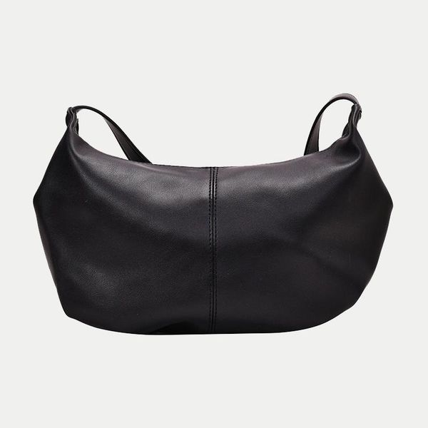 

evening bags simple fashion hobo shoulder for women solid color pu leather crossbody handbag purse female bolsa feminina clutch pouch