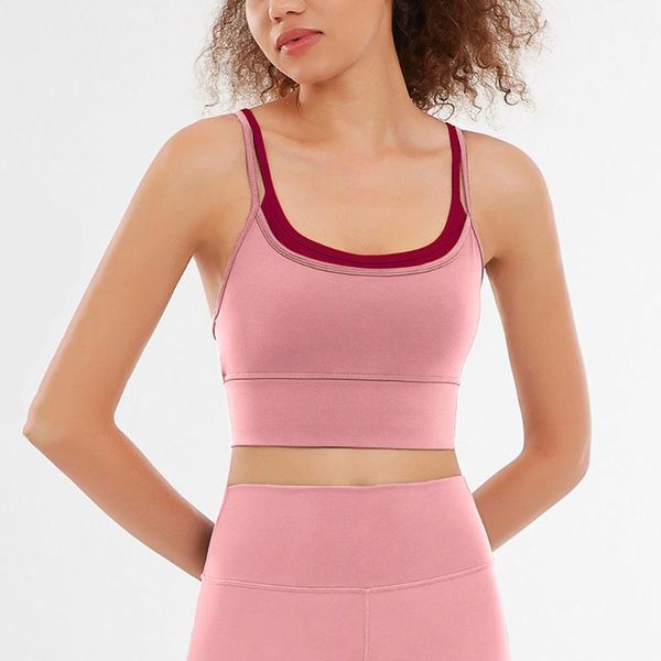 

yoga outfit tights fitness bra workout crop bralette corset push up sports u-shaped back gym clothes running for women