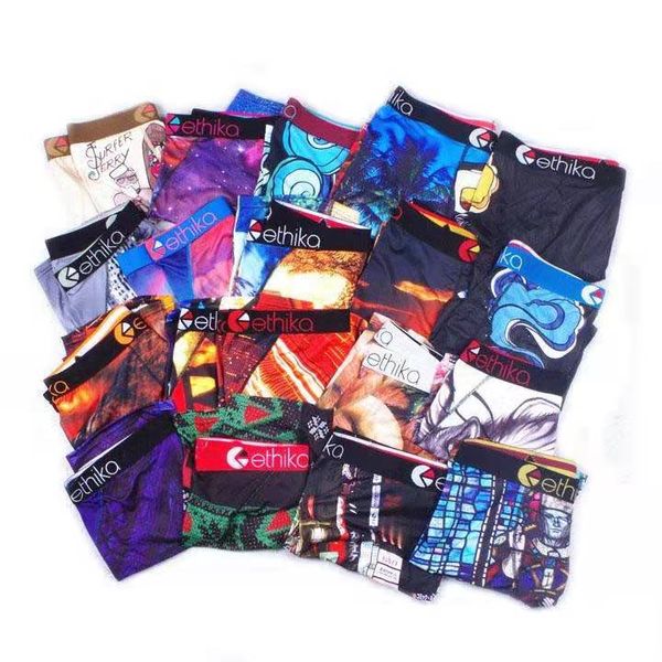 

2021 men's boxers polyester quick-dry underwear men's mid-range comfortable breathable sports underwear ethika boxer shorts man