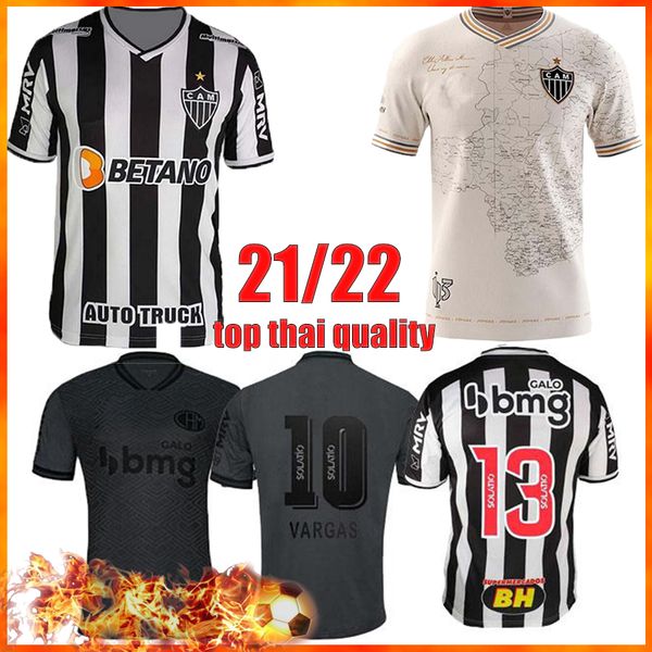 

22 23 atletico mineiro soccer jerseys special edition 21 22 atletico fred cazares otero moura elias robinho valdivia adilson santos third fo, Black;yellow