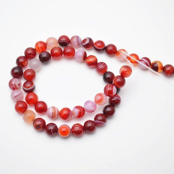 

other christmas red color banded agate stone round beads 6mm 8mm 10mm