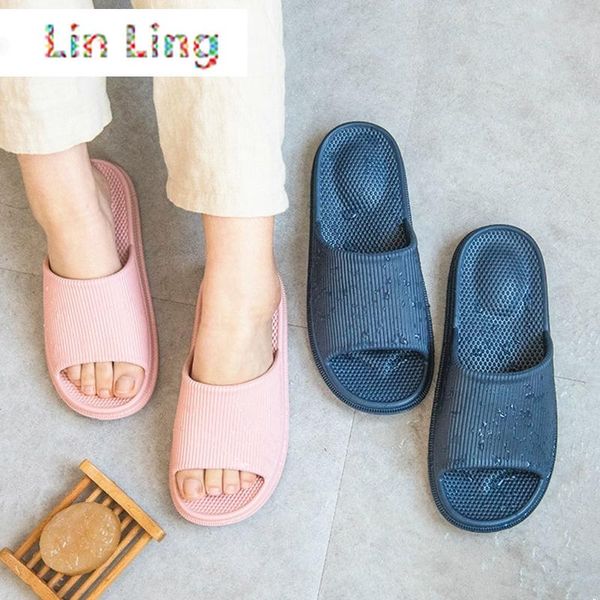 

slippers women indoor massage comfortable eva foot bathroom non slip home ladies house flats couple shoes, Black