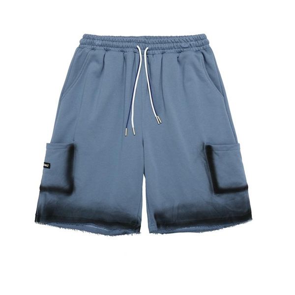 

men's shorts 100% cottn knit men soft breathable basket homme ripped streetwear running bottoms with pockets bermuda masculina, White;black