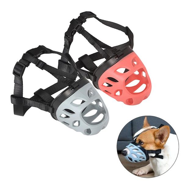 

dog apparel soft pet muzzle adjustable lightweight rubber muzzles sbiting safe training anti barking supplie