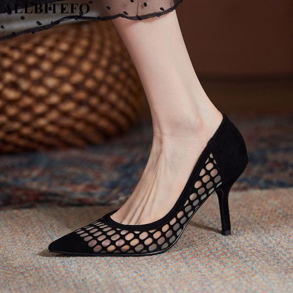 

sandals allbitefo fashion high heels mesh party women shoes summer des sandales flip flops, Black