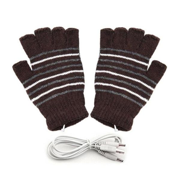 

cycling gloves motorcycle heated heating usb warm washable winter outdoor soft and comfortable, Black