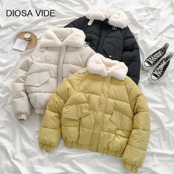 

2019 winter autumn korean coat jacket femme ins cotton-padded clothes warm solid color long sleeve new apparel coat1, Black