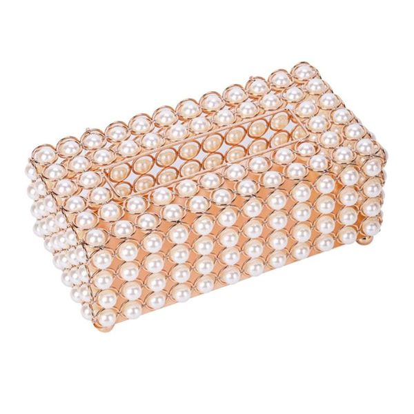 

tissue boxes & napkins luxury simulation pearl box storage case desknapkin paper container