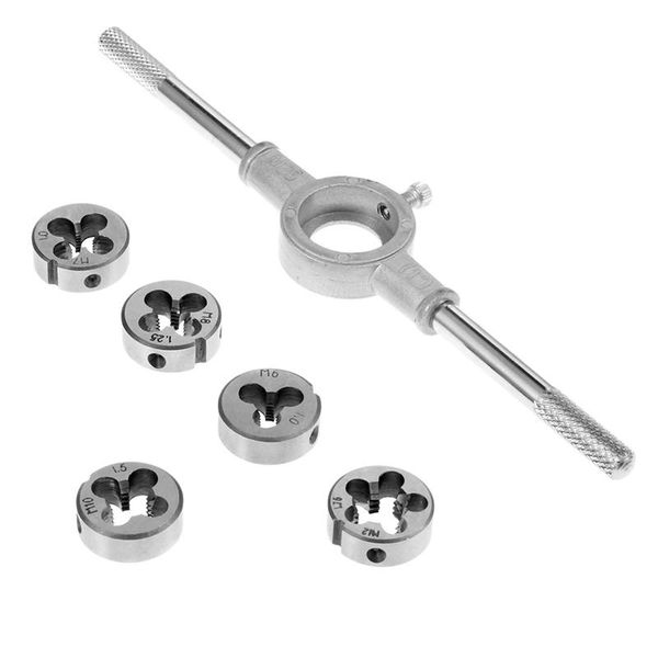 

professional hand tool sets 6/8/11pcs/set metric tap wrench tip and die set m3-m12 screw thread plugs taps nut bolt alloy metal tools