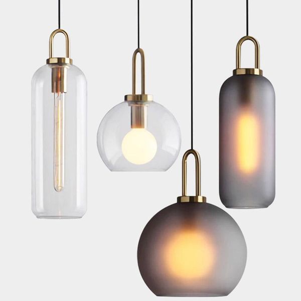 

nordic pendant lights modern glass hanglamp for dining room bedroom study bar decor loft luminaire suspension e27 light fixtures