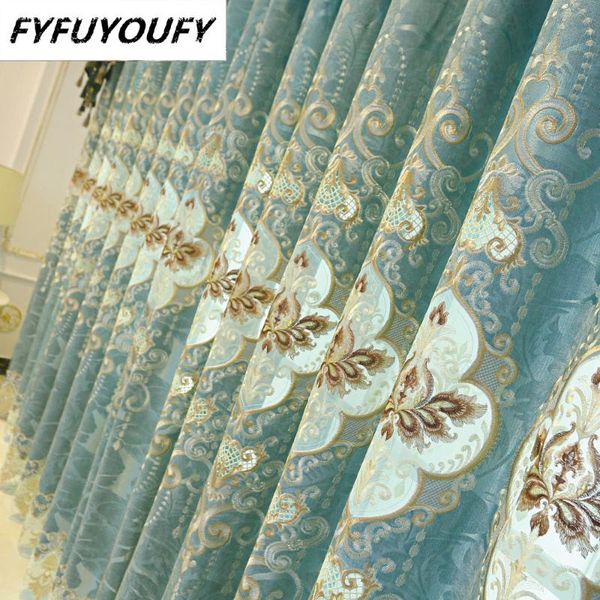 

curtain & drapes polyester deluxe embroidered blackout curtains for the livingroom/kitchen french window classic royal style flat