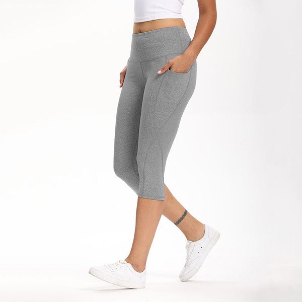 

yoga outfits high waist cropped pants push up leggins sport women fitness running energy gym girl, White;red