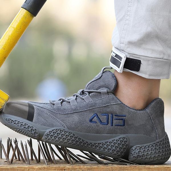 

boots work safety boot steel toe indestructible shoes men outdoor sneakers, Black