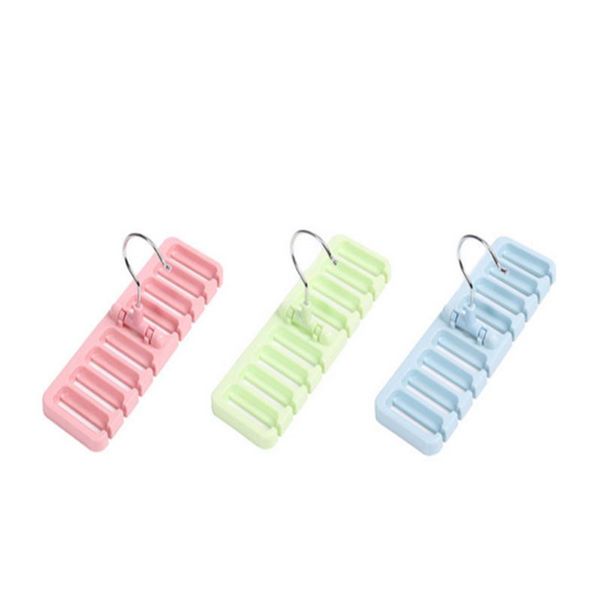 

hangers & racks 2pcs travel 8 hole belt clip tie storage rack scarf drying pants