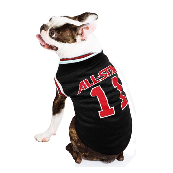 Maglia da basket All Star Dogg vestire Abbigliamento per cani Gilet Fresco e traspirante Vestiti per gatti per animali domestici Abbigliamento sportivo Primavera Estate Moda Sublimazione Camicia XL