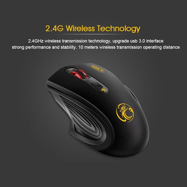 

mice wireless mouse 4 buttons 2000dpi mause 2.4g optical usb silent ergonomic for lappc computer