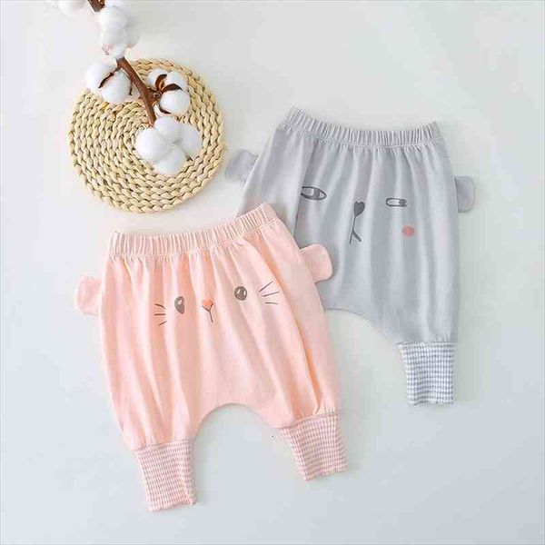 

baby kids solid color pants toddler boy girl cartoon elastic waist children infant spring autumn harem trousers, Blue