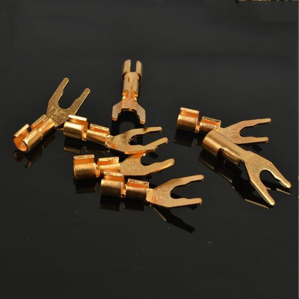 

smart power plugs cmc 6005-cu-g y spade plug speaker connectors for wire