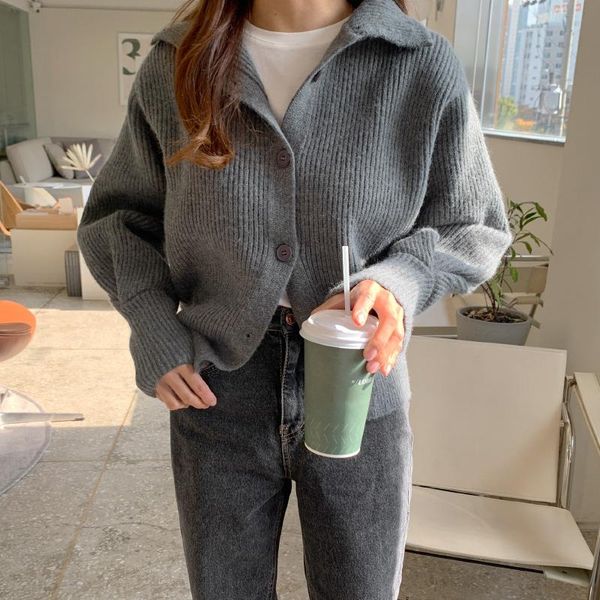 

new oversize womens sweaters autumn vintage cardigans loose winter sweater knitted plus size women cardigan knit button loose, White