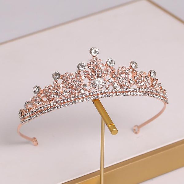 

hair clips & barrettes luxury tiaras accessories for women rhinestones inlaid retro headdress crown fashion wedding birthday jewelry headwea, Golden;silver