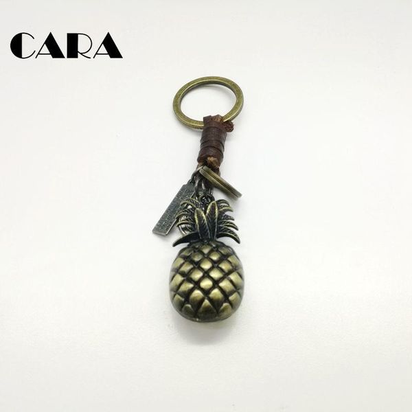 

keychains cara arrival fashion womens handbag pineapple charms plated zinc alloy fruits key chains rings jewelry cara0184, Silver