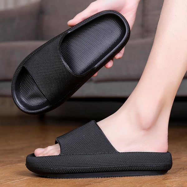 

slippers kanye indoor home 2021 quick-drying bathroom thick bottom soft comfortable summer beach, Black