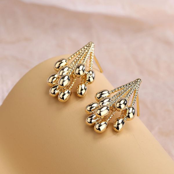 

aaa designer jewelry fashion s925 women's net red simple olive design earrings geometric round versatile silver needle, Golden;silver