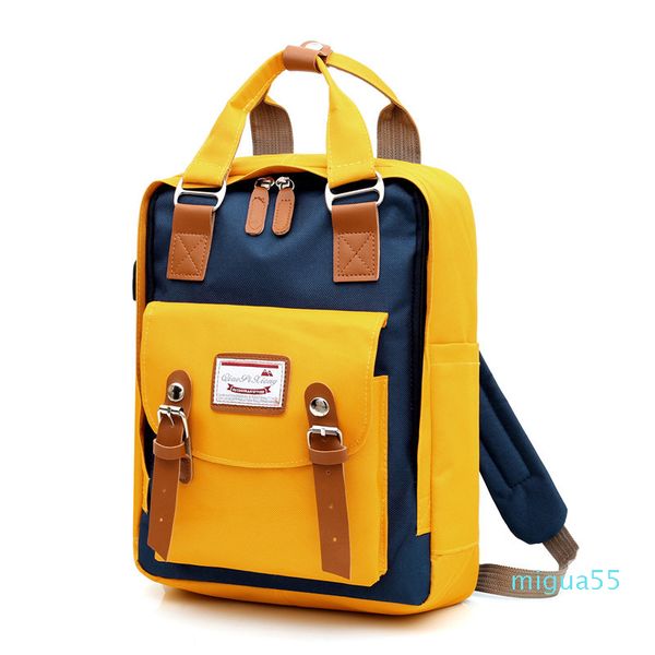 

women's backpack korean version of the leisure multi-function rechargeable donut backpack usb student children