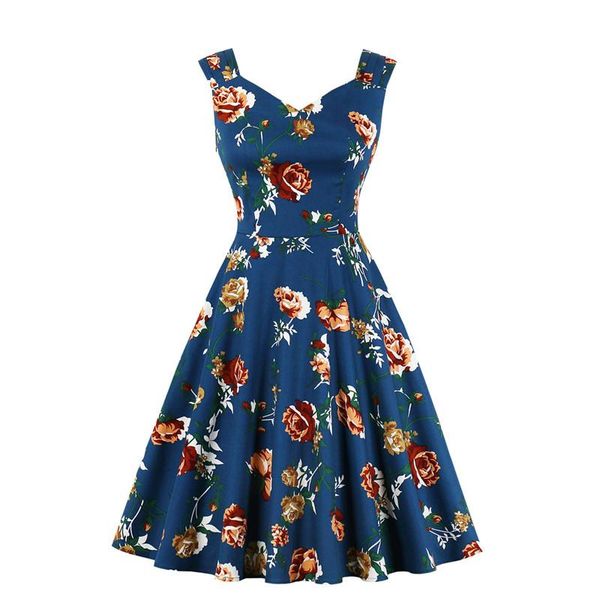 

casual dresses 2021 spring and summer women's clothing v-neck sleeveless slim-fit print dress with fashionable temperament comfortable, Black;gray