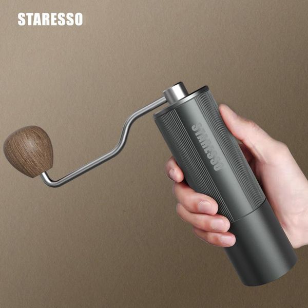 

manual coffee grinders staresso grinder built in sifter portable hand mill pour over espresso grind double bearing