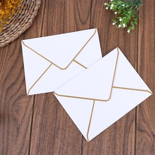 

greeting cards 5pcs/lot 13.5x18.5cm high end gold stamping paper envelope business invit wedding party invitation card gift