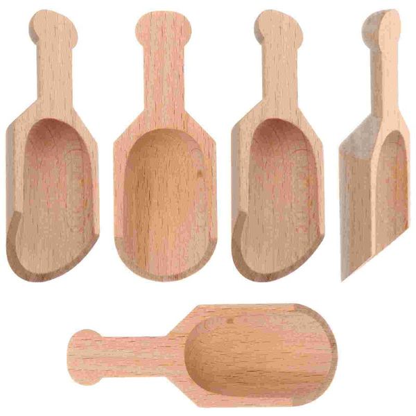 

spoons 5pcs mini wooden durable powder scoops household small