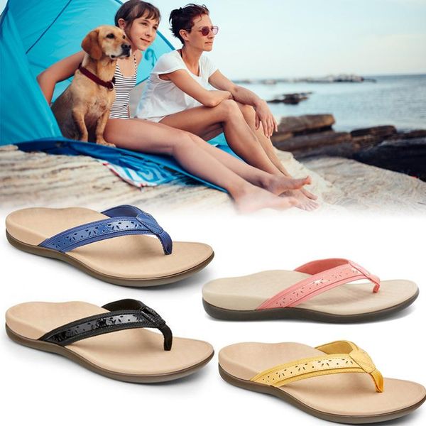 

sandals 2021 toe post sandal for women hollow non slip flip flops massage shoes summer indoor outdoor use, Black